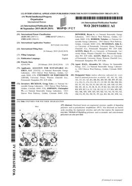 (51) International Patent Classification: A62D 3/02 (2007.0 1) C08G 63/127 (2006.0 1) C08G 63/02 (2006.01) (21) International Ap