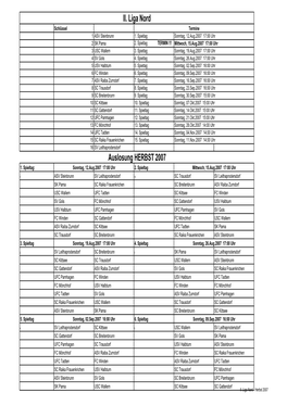 Auslosung HERBST 2007 II. Liga Nord