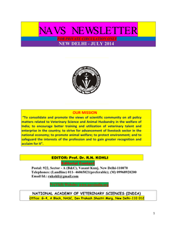 NAVS Newsletter July 2014