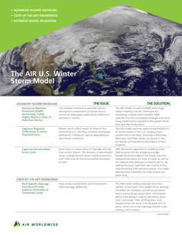 The AIR U.S. Winter Storm Model