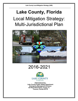 Lake County, Florida Local Mitigation Strategy: Multi-Jurisdictional Plan