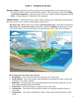 Part 1 – Marine Ecology