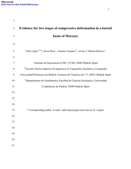 Evidence for Two Stages of Compressive Deformation in a Buried Basin of Mercury