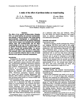 A Study of the Effect of Povidone-Iodine on Wound Healing 0