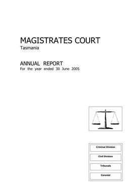 Magistrates Annual Report 2004/2005 Draft