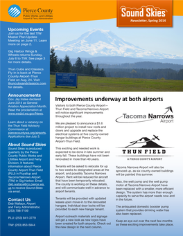 Sound Skies Airport & Ferry Administration Newsletter, Spring 2014