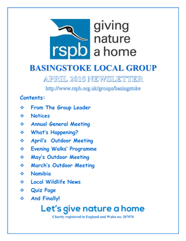 Basingstoke Local Group Annual General Meeting