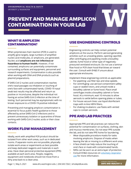 Prevent and Manage Amplicon Contamination in Your Lab