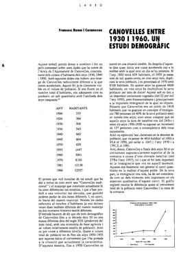 Canovelles Entre Estudi Demografic