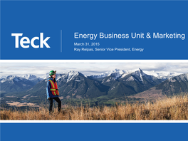 Teck Fort Hills Blend Market Strategy