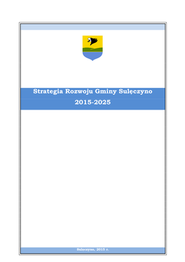 Strategia Rozwoju Gminy Sulęczyno 2015-2025