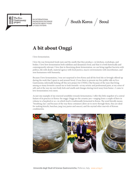 A Bit About Onggi