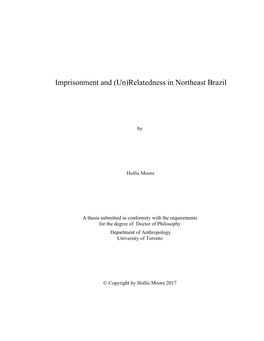 Imprisonment and (Un)Relatedness in Northeast Brazil