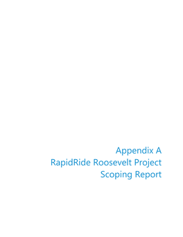 Appendix a Rapidride Roosevelt Project Scoping Report