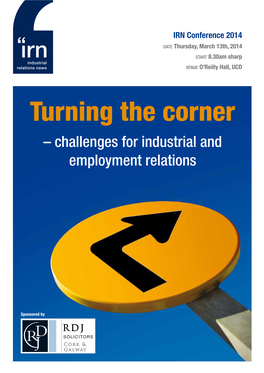 Turning the Corner – Challenges for Industrial and Employment Relations