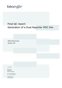 Final Report. Generation of a Dual TNNI3 and TNNI1