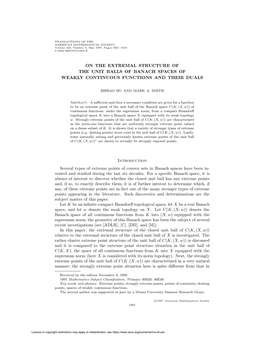 On the Extremal Structure of the Unit Balls of Banach Spaces of Weakly Continuous Functions and Their Duals