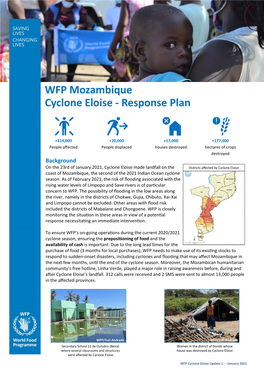 WFP Mozambique Cyclone Eloise - Response Plan