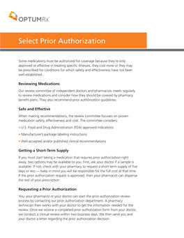 Select Prior Authorization