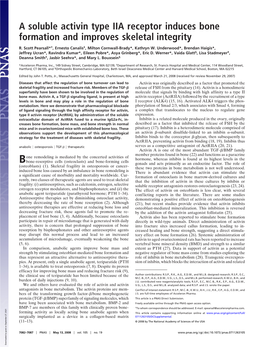 A Soluble Activin Type IIA Receptor Induces Bone Formation and Improves Skeletal Integrity