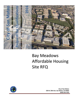 City of San Mateo Bay Meadows Affordable Housing Site