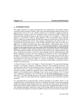 Chapter 13: Transit and Pedestrians A. INTRODUCTION