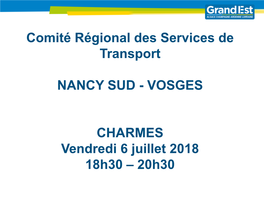 Comité Régional Des Services De Transport NANCY