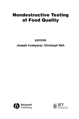 Nondestructive Testing of Food Quality