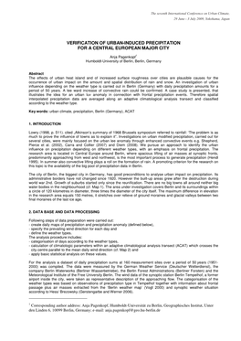 Verification of Urban-Induced Precipitation for a Central European Major City