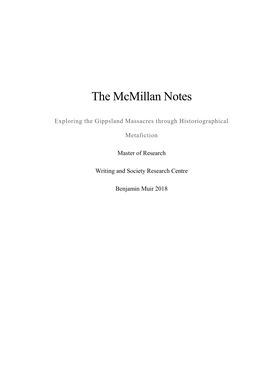 The Mcmillan Notes
