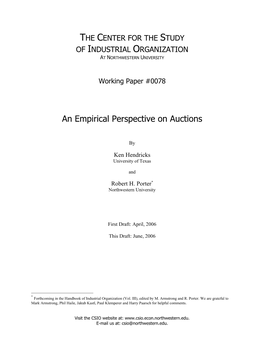 An Empirical Perspective on Auctions
