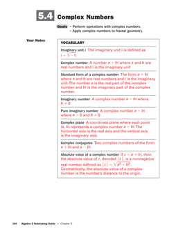 Complex Numbers