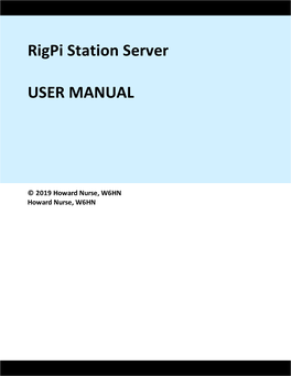 Rigpi Station Server