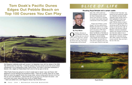 30 Tom Doak's Pacific Dunes Edges out Pebble Beach