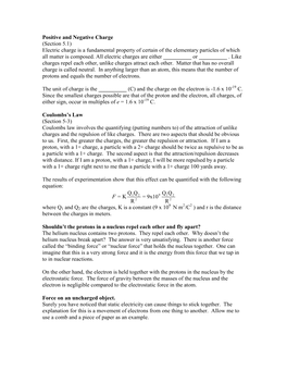 Electricity and Magnetism