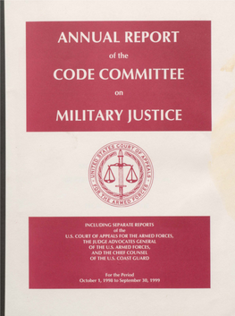 Annual Reports of the Code Committee on Military Justice