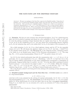 The Sato-Tate Law for Drinfeld Modules