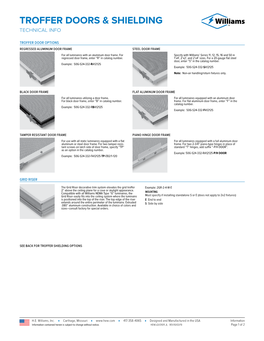 Troffer Doors & Shielding