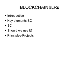 BLOCKCHAIN&Lrs