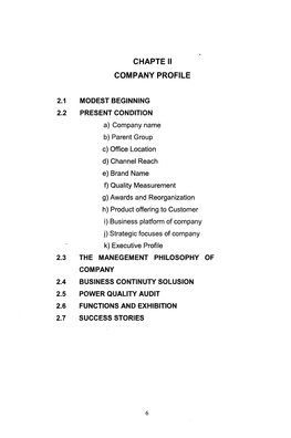 Chapte Ii Company Profile