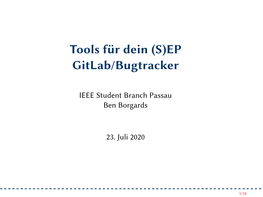 Tools Für Dein (S)EP Gitlab/Bugtracker