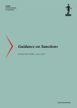 Guidance on Sanctions