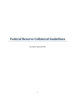 Federal Reserve Collateral Guidelines