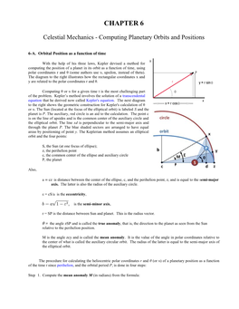 CHAPTER 6, Celestial Mechanics