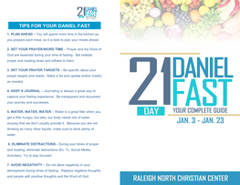 Tips for Your Daniel Fast