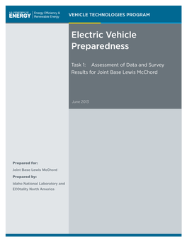 Task 1: Assessment of Data and Survey Results for Joint Base Lewis Mcchord