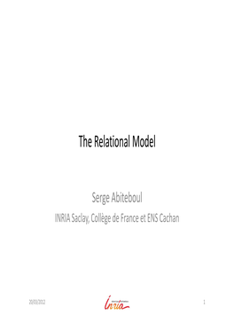 The Relational Model