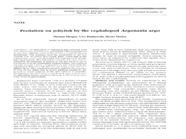 Predation on Jellyfish by the Cephalopod Argonauta Argo