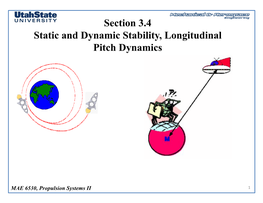 Section 3.4 Static and Dynamic Stability, Longitudinal Pitch Dynamics