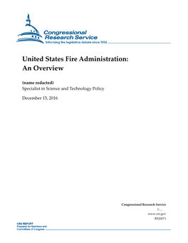 United States Fire Administration: an Overview